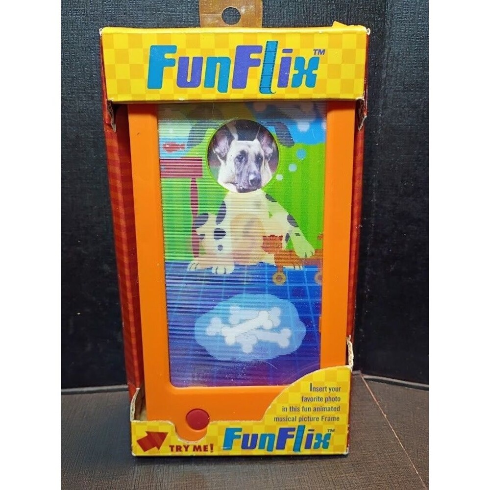 Fun Flix Insert Dog Photo Aninimated Musical Picture Frame By Virtual Video U.K. - Picture 1 of 6